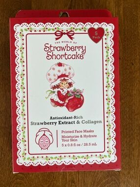 Strawberry Shortcake Antioxidant-Rich Face Masks - 5 Pack NEW